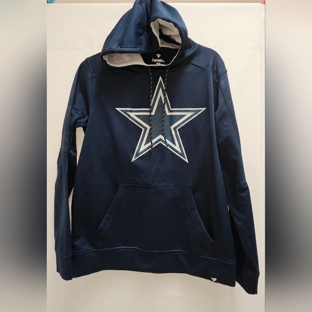 Fanatics Dallas Cowboys Mens Pullover Hoodie Blue Size Large EUC